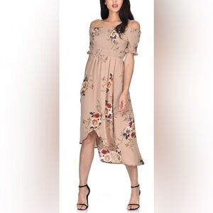 Floral Off-Shoulder Maxi Dress